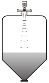 水泥倉雷達料位計錐形罐安裝示意圖